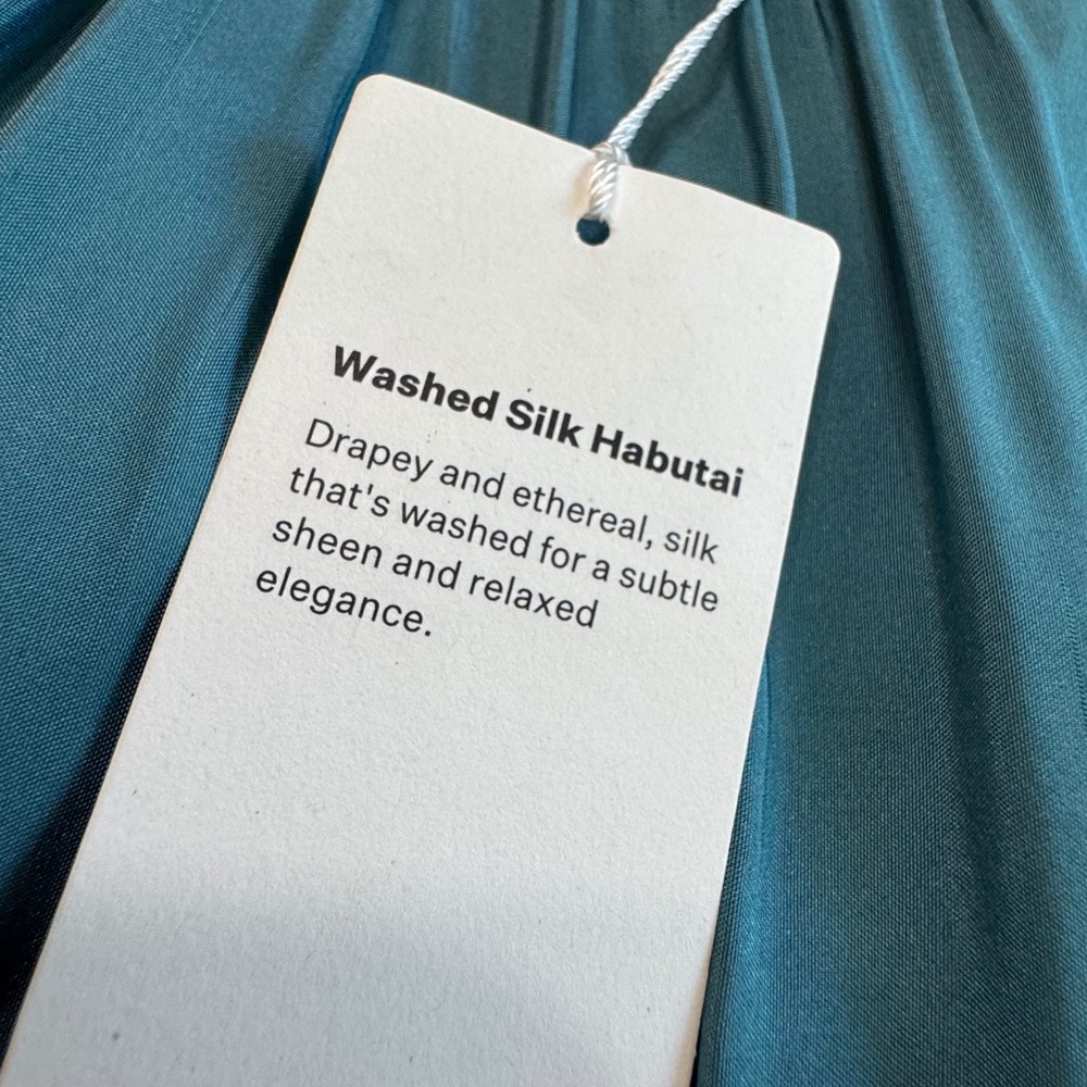 Eileen Fisher Silk Sleeveless Tiered Maxi Dress Teal Blue Size Xl‎ - Picture 13 of 13